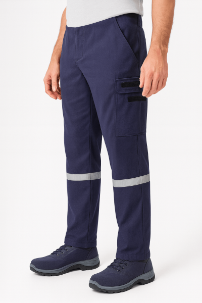 Mekaizen Reflektörlü Lacivert Kargo İş Pantolonu (10 Adet) – Dayanıklı, Logo & İsim Baskılı  Kısa Açıklama: