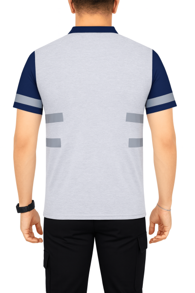 Mekaizen Çıtçıtlı Bisiklet Yaka İş Tişört (10 Adet) – Reflektörlü, Konforlu, Firmanıza Özel Logo & İsimli