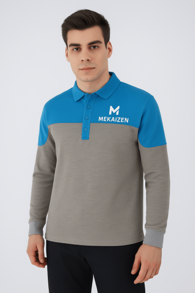 Mekaizen Düğmeli Polo Yaka Sweatshirt İş Kıyafeti (10 Adet) – Firmanıza Özel Logo & İsim Baskılı