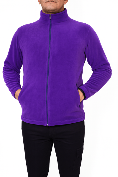 Mekaizen Fermuarlı Polar İş Ceketi (10 Adet) – Mor Renk, Sıcak ve Konforlu, Firmanıza Özel Logo & İsim Baskılı