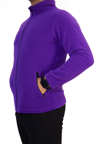 Mekaizen Fermuarlı Polar İş Ceketi (10 Adet) – Mor Renk, Sıcak ve Konforlu, Firmanıza Özel Logo & İsim Baskılı