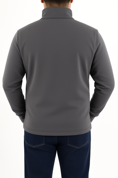 Mekaizen Kırmızı-Gri Fermuarlı Softshell İş Ceketi (10 Adet) – Su ve Rüzgar Geçirmez, Firmanıza Özel Logo & İsim Baskılı