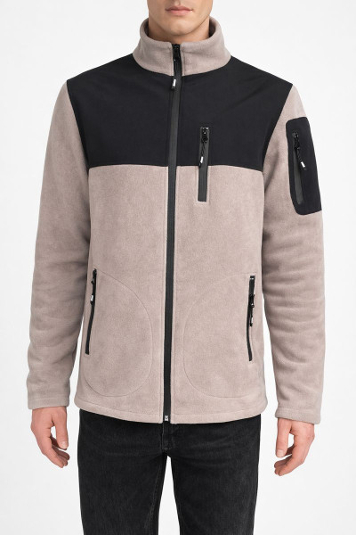 Mekaizen Softshell Polar Ceket 4 Cepli İş Kıyafeti Polar Mont- Özel Tasarım Baskı & Nakış İşlemeli