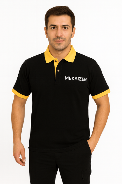 Mekaizen Polo Yaka İş Tişört (10 Adet) – Konforlu, Dayanıklı, Firmanıza Özel Logo & İsim Baskılı