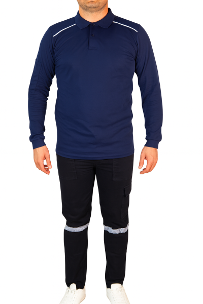 Mekaizen Polo Yaka Uzun Kollu Sweatshirt İş Kıyafeti (10 Adet) – Firmanıza Özel İsim & Logo Baskılı