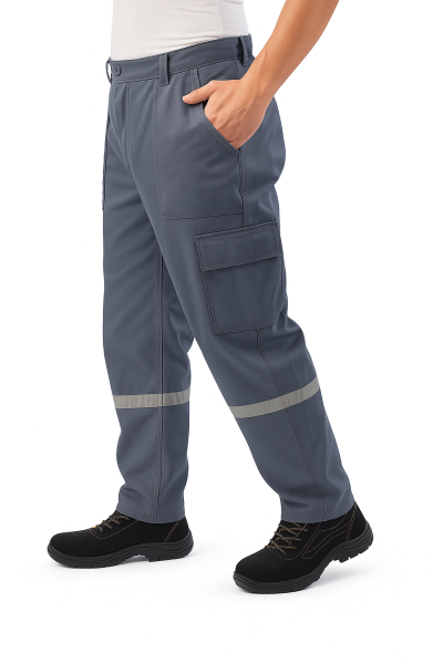 Mekaizen Gabardin Reflektörlü İş Pantolonu (10 Adet) – Geniş Cepli, Firmanıza Özel Logo & İsimli Baskılı