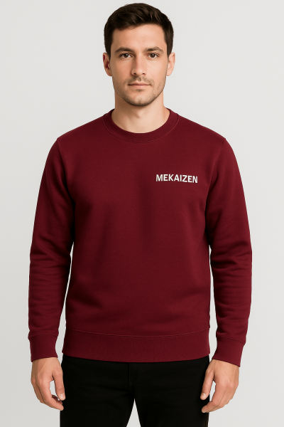 Mekaizen Şardonlu Bisiklet Yaka Sweatshirt İş Kıyafeti – Dayanıklı ve Firmanıza Özel Logo/İsim Baskılı