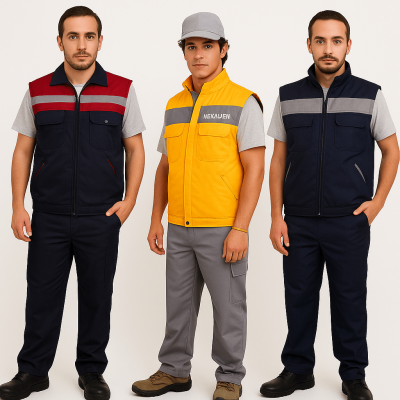 MEKAIZEN Sarı Reflektörlü Gabardin İş Yeleği (10 Adet) – Dayanıklı, Logo & İsim Baskılı