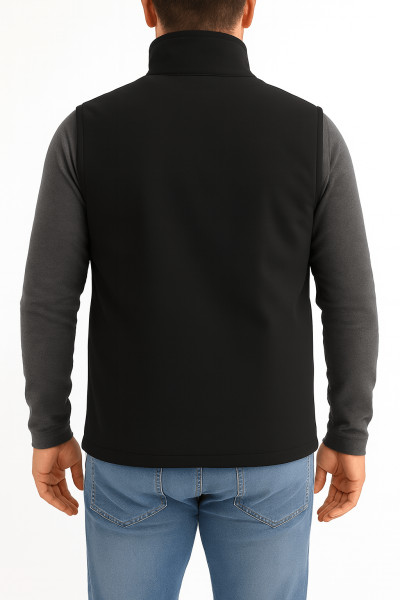 Mekaizen Siyah Softshell İş Yeleği (10 Adet) – Şık, Minimalist, Logo & İsim Baskılı